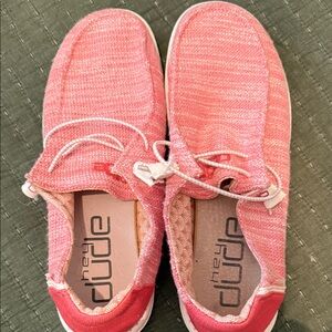 Hey Dude Coral Pink Slip-On Shoes